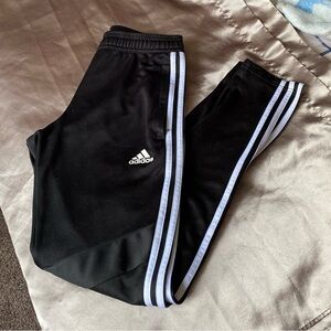 Adidas black and white joggers size extra small
